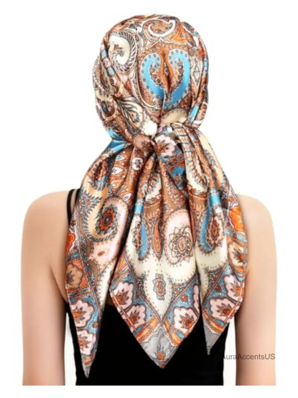 Satin Hair Wrap Cap with Elastic Band for Sleeping - 2 in 1 Head Scarf